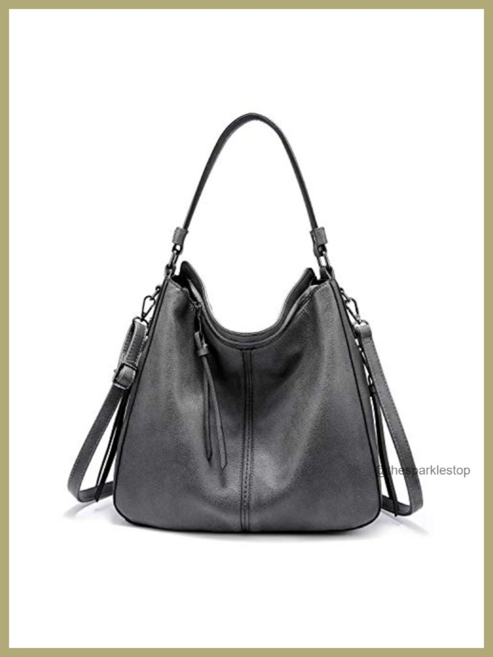 Hobo Crossbody Bag for Women, Soft Faux Leather, Large Capacity, Adjustable